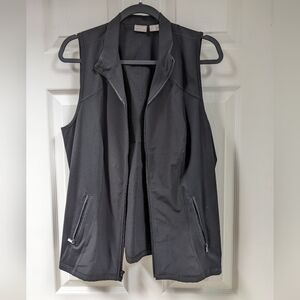 Chico's Elegant Black Zip Vest